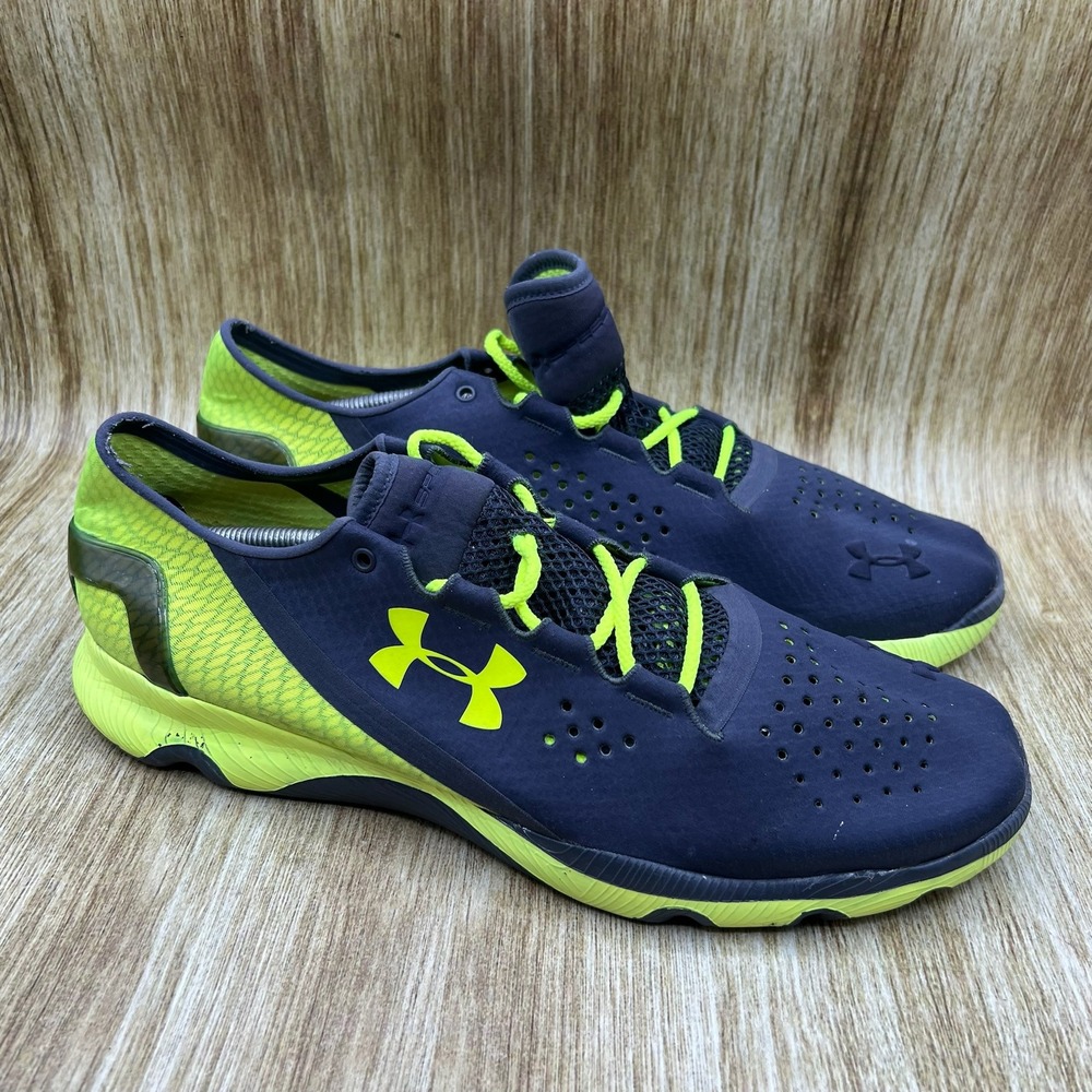 Under Armour Speedform Apollo Vent Men's Size 14 Gray Neon Shoes 1245952-029